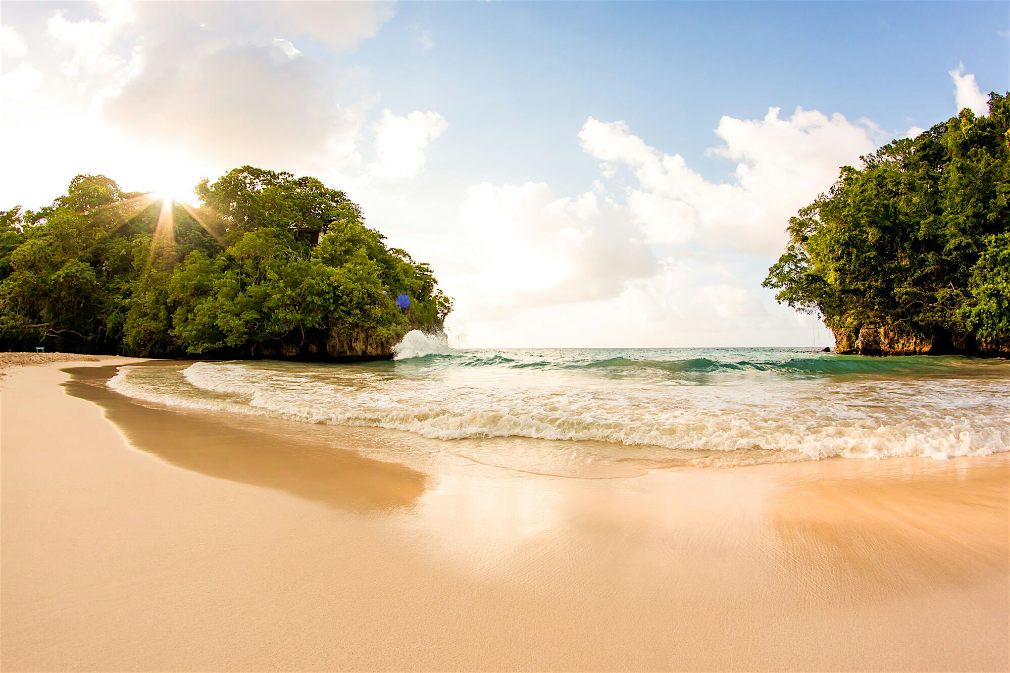 Frenchman's Cove Beach secluded and private bordered by rainforests