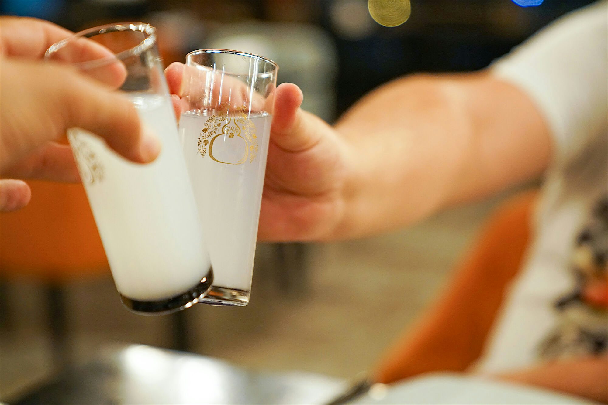 Two glasses of alcoholic raki