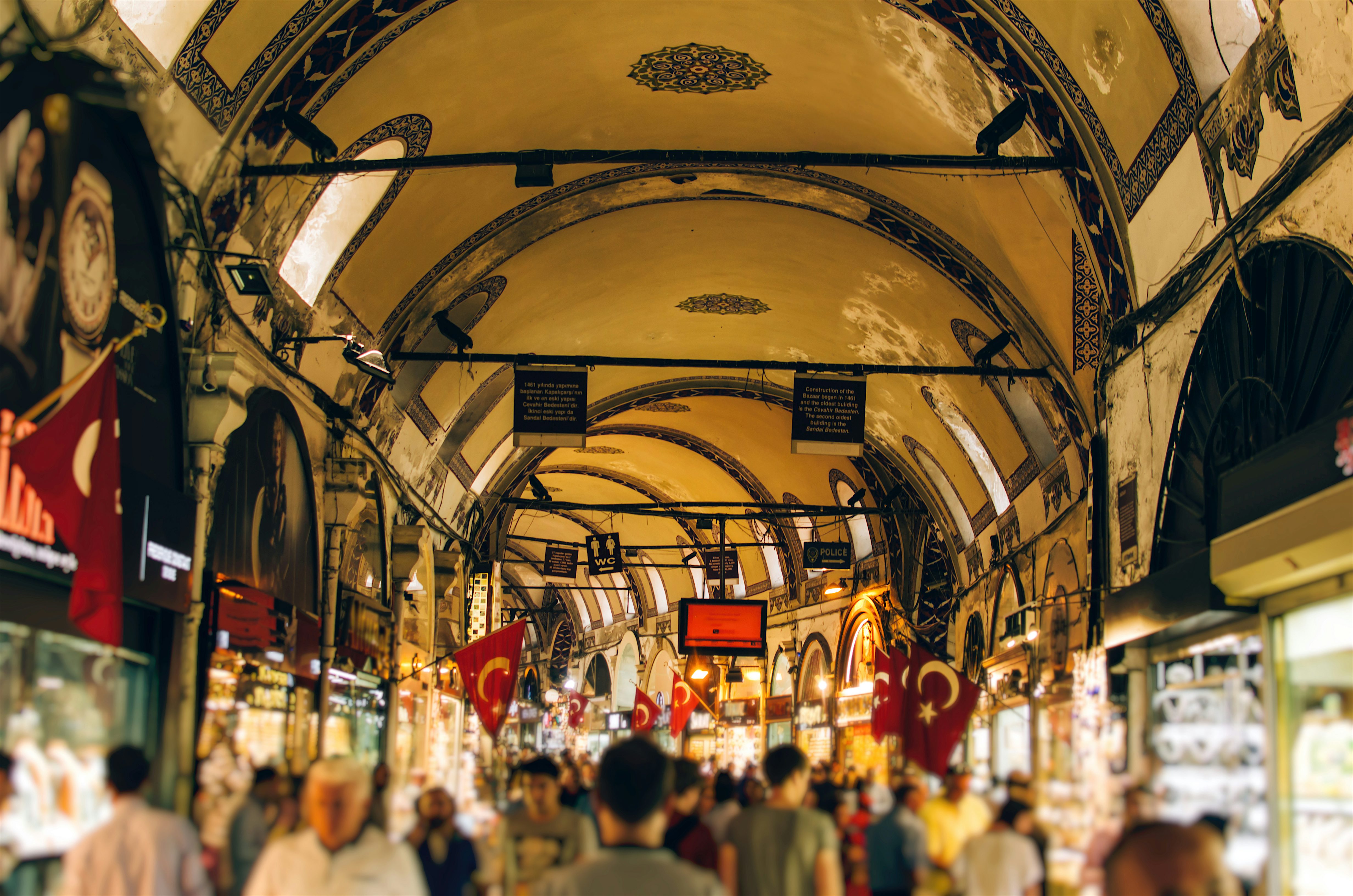 Busy indoor market