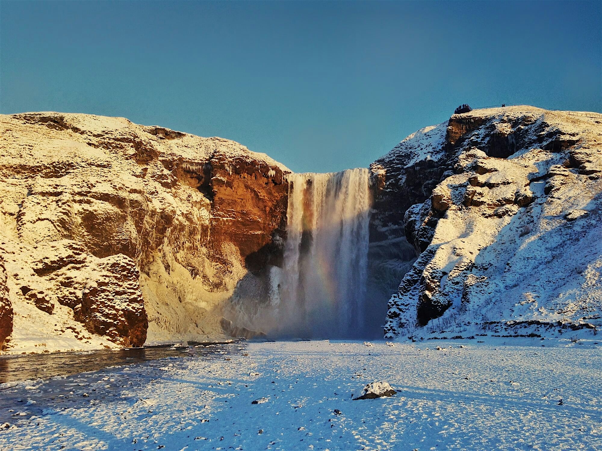 Skógafoss, one of Iceland's largest and most iconic waterfalls