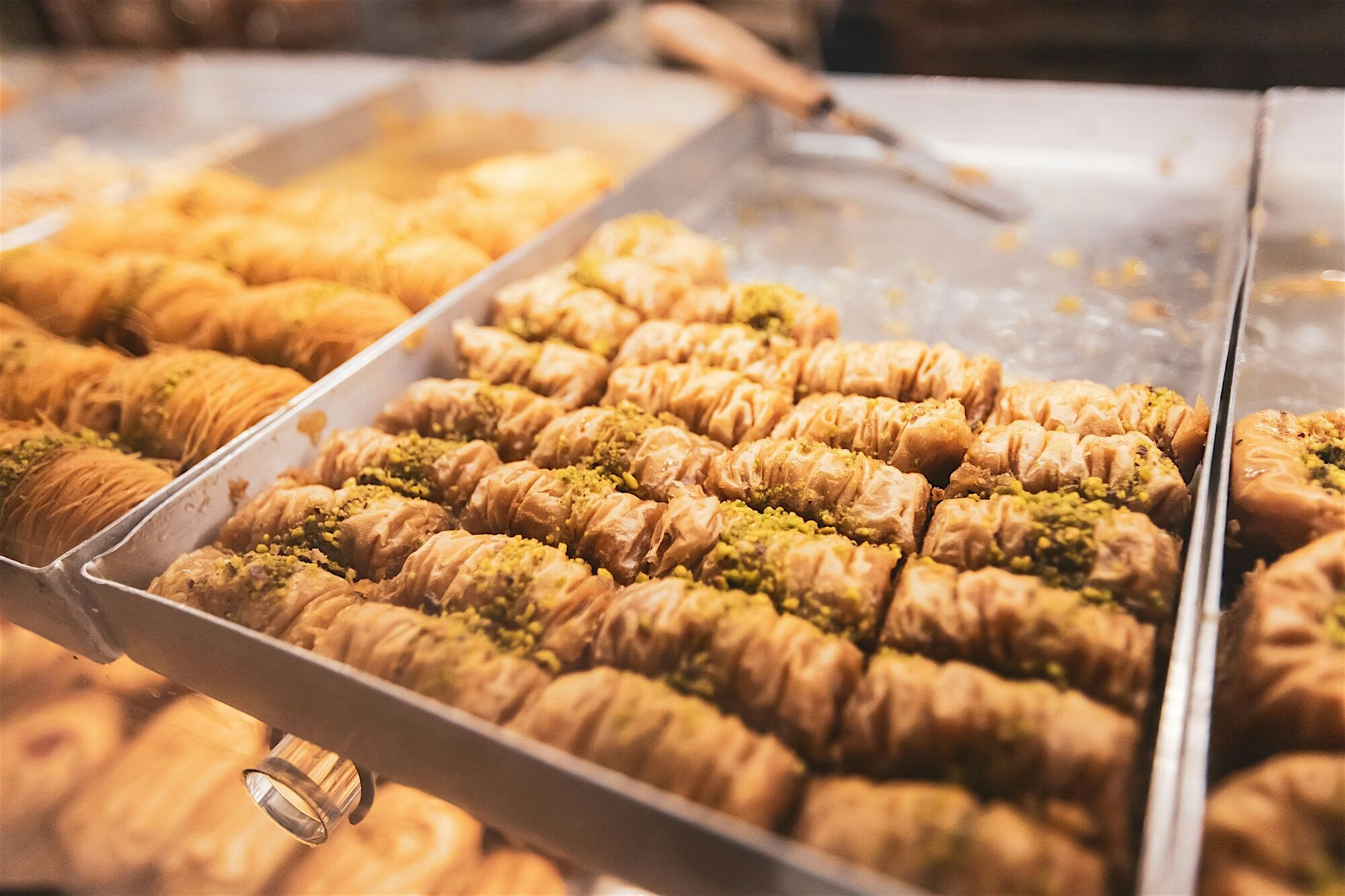 Up close shot of baklava