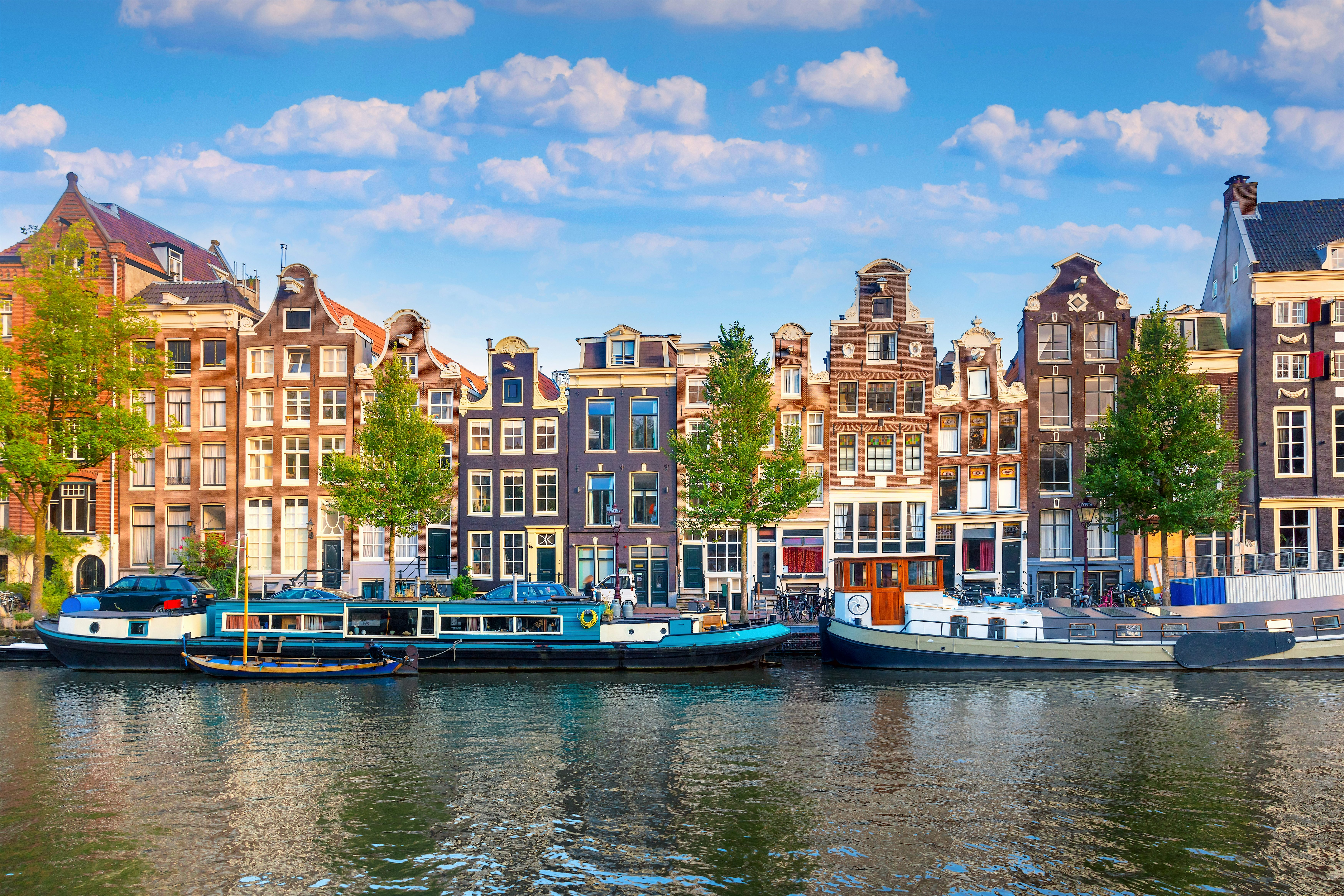 Panoramic view of the historic city center of Amsterdam