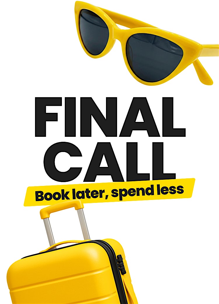 yellow suitcase and sunglasses