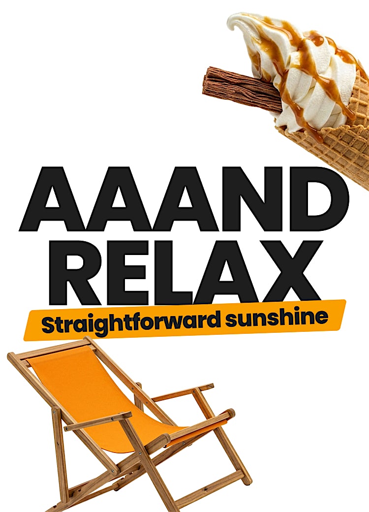 icecream and deckchair to relax