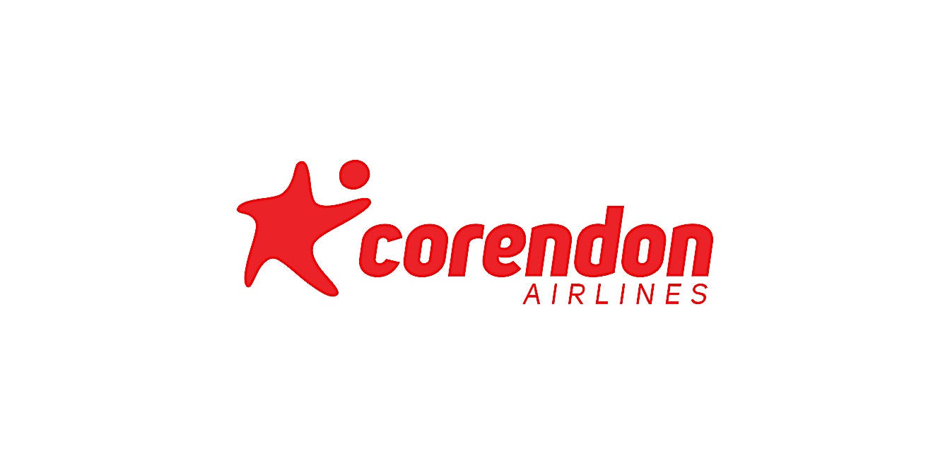 Corendon Airlines branding featured as a Sundeals travel partner, offering flights to popular beach destinations and holiday resorts.