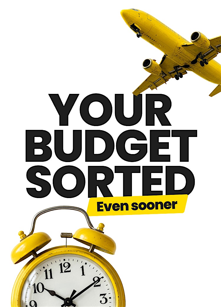 Yellow clock & aeroplane